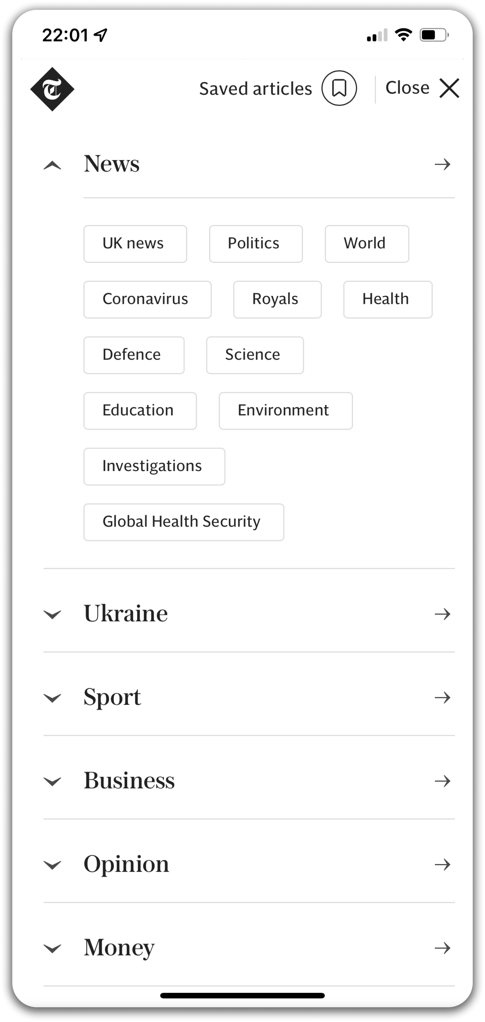 Telegraph app screen 4