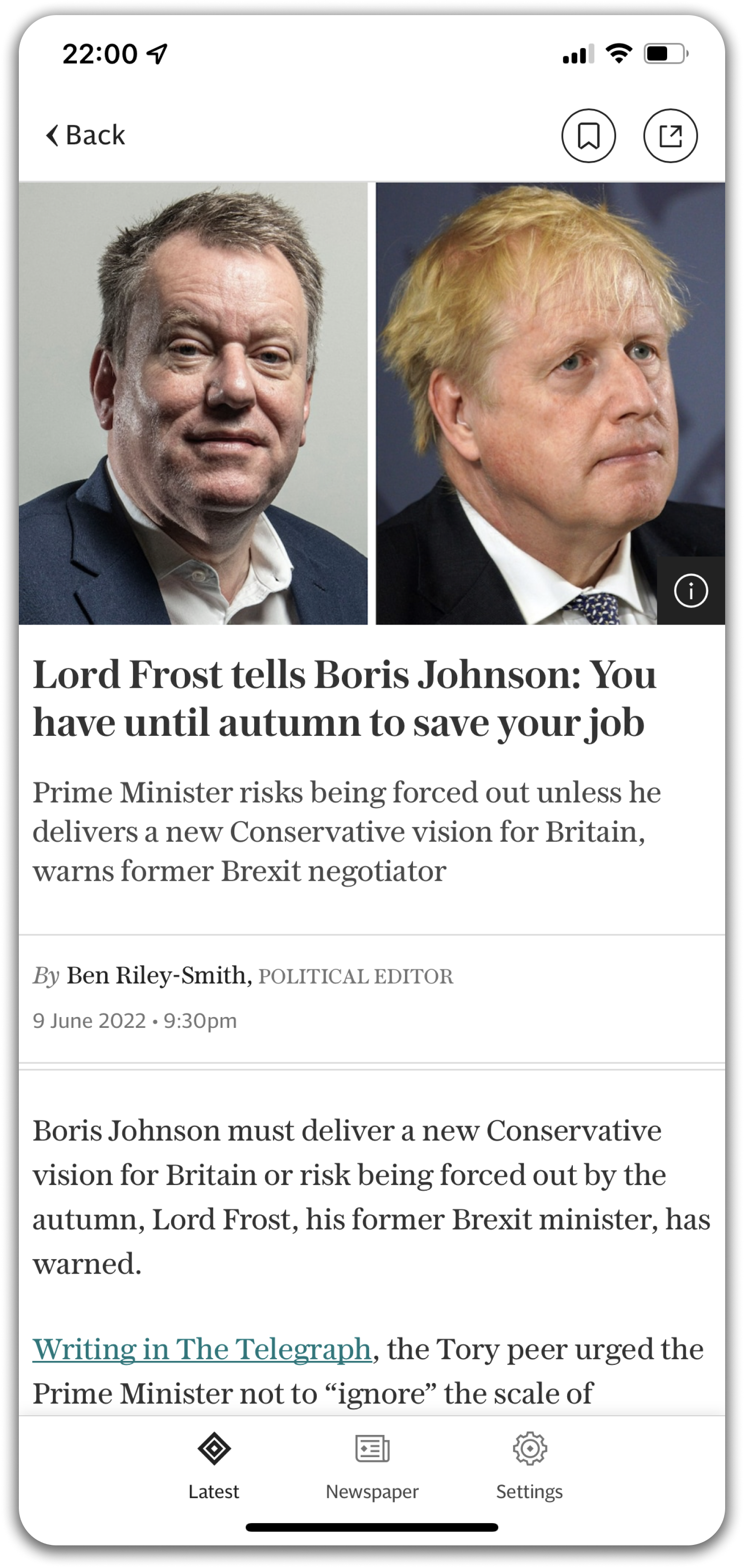 Telegraph app screen 5